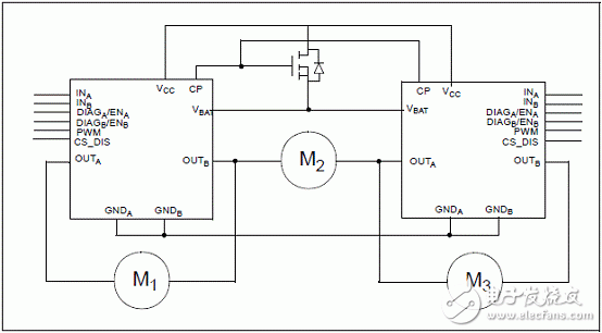 馬達(dá)驅(qū)動(dòng)評估板STEVAL-VNH5019A主要特性,電路圖