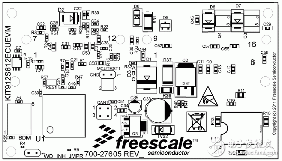 MM912－S812小型摩托車(chē)引擎ECU參考設(shè)計(jì)（特性_系統(tǒng)框圖_電路圖_pcb元件布局）